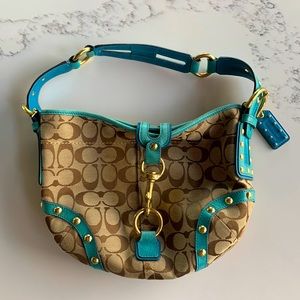 Coach teal purse